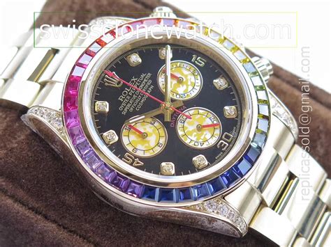 confronto replica rolex rainbow|rolex daytona uv stripe.